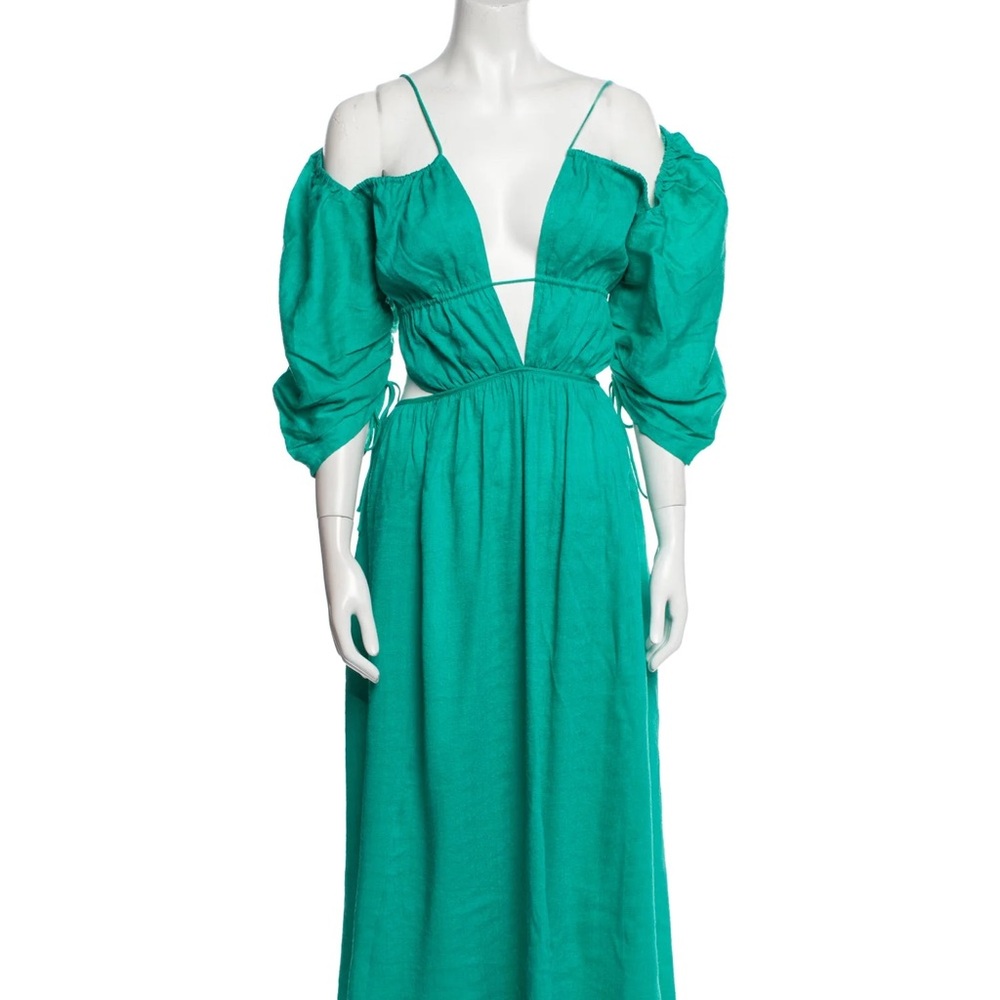 NWT Cult Gaia Charlize Cut-Out Midi-Dress XS Green - Picture 4 of 8